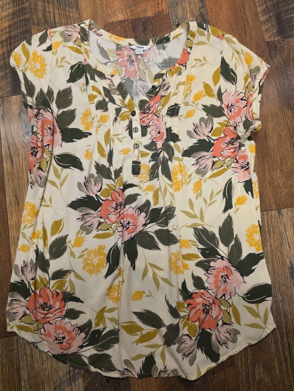 Sonoma Pleated Top Floral